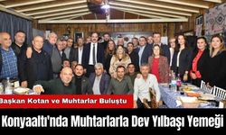 Konyaaltı'nda Muhtarlarla Dev Yılbaşı Yemeği