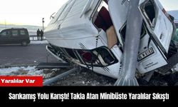 Sarıkamış Yolu Karıştı! Takla Atan Minibüste Yaralılar Sıkıştı