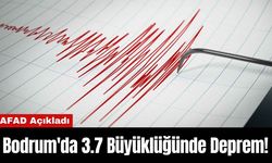 AFAD Açıkladı: Bodrum'da 3.7 Büyüklüğünde Deprem!