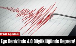 AFAD Açıkladı: Ege Denizi'nde 4.8 Büyüklüğünde Deprem!