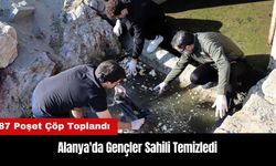 Alanya'da Gençler Sahili Temizledi! 87 Poşet Çöp Toplandı