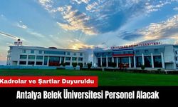 Antalya Belek Üniversitesi Personel Alacak