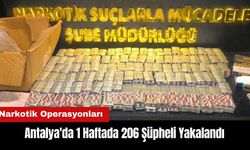 Antalya'da 1 Haftada 206 Narkotik Şüphelisi Yakalandı