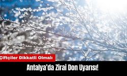 Antalya’da Zirai Don Uyarısı! Çiftçiler Dikkatli Olmalı