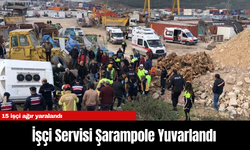 İşçi Servisi Şarampole Yuvarlandı: 15 Yaralı