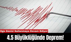 Ege Denizi Sallanmaya Devam Ediyor: 4.5 Büyüklüğünde Deprem!