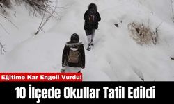 Eğitime Kar Engeli Vurdu! 10 İlçede Okullar Tatil Edildi