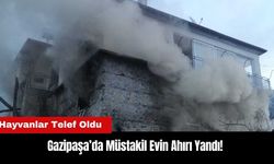 Gazipaşa’da Müstakil Evin Ahırı Yandı! Hayvanlar Telef Oldu