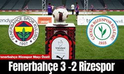 Fenerbahçe Rizespor Maçı Özeti