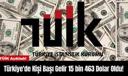 TÜİK Açıkladı! Türkiye'de Kişi Başı Gelir 15 bin 463 Dolar Oldu!