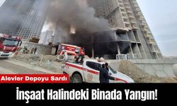 İnşaat Halindeki Binada Yangın! Alevler Depoyu Sardı