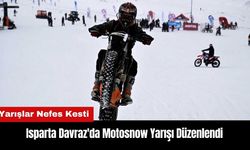 Isparta Davraz'da Motosnow Yarışı Düzenlendi