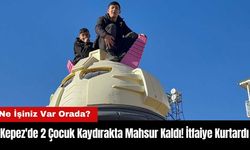 Kepez'de 2 Çocuk Kaydırakta Mahsur Kaldı! İtfaiye Kurtardı