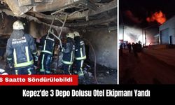 Kepez'de 3 Depo Dolusu Otel Ekipmanı Yandı! Zarar Çok Büyük