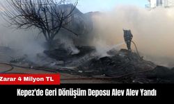 Kepez'de Geri Dönüşüm Deposu Yandı: Zarar 4 Milyon TL