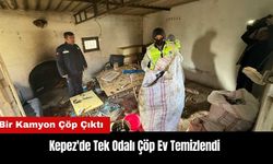 Kepez'de Tek Odalı Çöp Ev Temizlendi