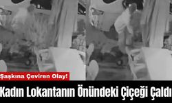 Şaşkına Çeviren Olay! Kadın Lokantanın Önündeki Çiçeği Çaldı