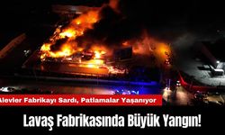 Lavaş Fabrikasında Büyük Yangın! Alevler Fabrikayı Sardı, Patlamalar Yaşanıyor!