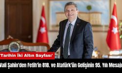 Antalya Valisi Şahin'den Fetih'in 818. ve Atatürk'ün Gelişinin 95. Yılı Mesajı