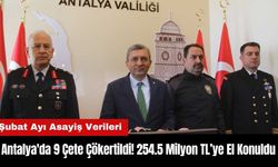 Antalya'da Şubat Ayında 9 Çete Çökertildi