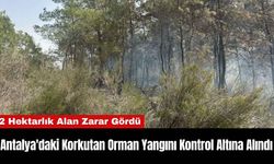 Antalya'daki Korkutan Orman Yangını Kontrol Altına Alındı