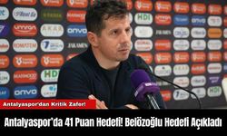 Antalyaspor’da 41 Puan Hedefi! Belözoğlu Hedefi Açıkladı