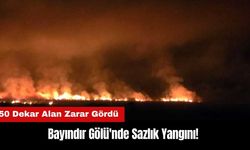 Burdur Bayındır Gölü'nde 50 Dekar Alan Yandı