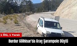 Burdur Gölhisar'da Araç Şarampole Düştü!