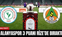 Alanyaspor 3 Puanı Rize’de Bıraktı