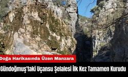 Gündoğmuş'taki Uçansu Şelalesi İlk Kez Tamamen Kurudu