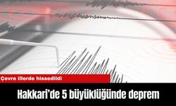 Hakkari'de 5.0 Büyüklüğünde Deprem