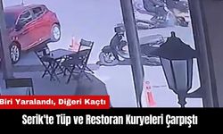 Serik'te Çarpışan Motokuryelerden Biri Yaralandı Diğeri Kaçtı