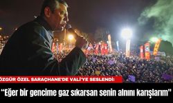 Özgür Özel Saraçhane'de Vali'ye seslendi: "Eğer bir gencime gaz sıkarsan senin alnını karışlarım"