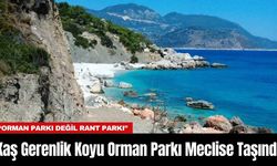 Kaş Gerenlik Koyu Orman Parkı Meclise Taşındı