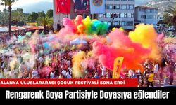 Alanya Uluslararası Çocuk Festivali Rengarenk Boya Partisiyle Sona Erdi