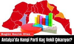 Bugün Seçim Olsa Antalya’da Hangi Parti Kaç Vekil Çıkarıyor?