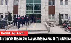 Burdur’da Nisan Ayı Asayiş Bilançosu: 16 Tutuklama