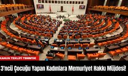 3'ncü Çocuğu Yapan Kadınlara Memuriyet Hakkı Müjdesi! Kanun Teklifi TBMM’de