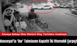 Manavgat’ta ‘Dur’ Tabelasını Kapattı! İki Otomobil Çarpıştı