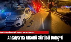 Antalya'da Alkollü Sürücü Dehş*ti: Park Halindeki Araçlara Çarptı