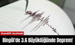 Bingöl'de 3.6 Büyüklüğünde Deprem!