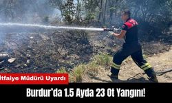 Burdur’da 1.5 Ayda 23 Ot Yangını! İtfaiye Müdürü Uyardı
