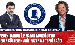 Medeni Kanun ile Nazan Moroğlu'nu hedef gösteren Akit yazarına tepki