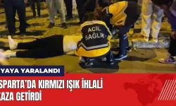 Isparta’da kırmızı ışık ihlali kaza getirdi: 1 yaya yaralandı