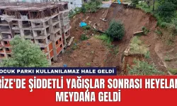 Rize'de Şiddetli Yağışlar Sonrası Heyelan Meydana Geldi