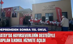 Hatay'da hayırseverlerin desteğiyle yapılan ilkokul hizmete açıldı