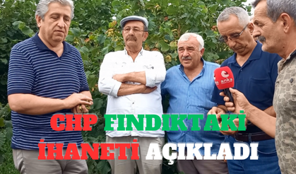 CHP, fındıktaki ihaneti açıkladı