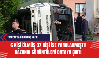 Trabzon’daki korkunç kaza! 6 kişi ölmüş 37 kişi ise yaralanmıştı! Kazanın görüntüleri ortaya çıktı