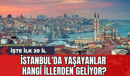 İstanbul'da Yaşayanlar Hangi İllerden Geliyor? İşte İlk 20 İl