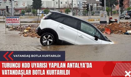 Antalya'da vatandaş botla kurtarıldı